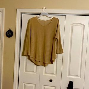 Light weight cream, loosely, woven oversize sweater